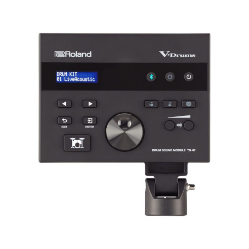 La TD-07DMK es el modelo básico de la serie V-Drums TD-07 de Roland, tiene pads más pequeños que los modelos superiores.