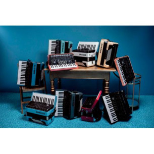 Hohner BRAVO MYCOLOR III 72 FIRE Acordeón de piano cromático 2