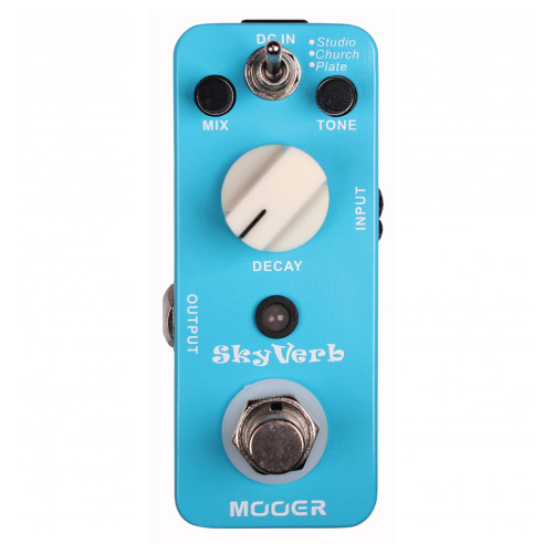 Pedal Mooer Micro Series Skyverb Digital Reverb, una reverb digital de gran calidad. Con tres tipos de reverb.