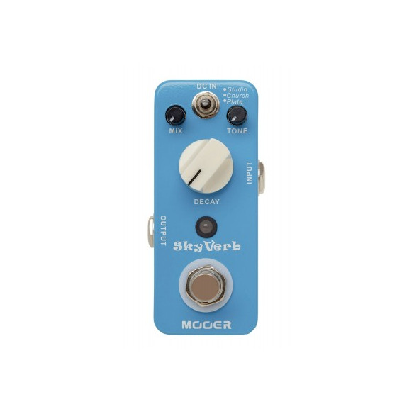 Pedal Mooer Micro Series Skyverb Digital Reverb, una reverb digital de gran calidad. Con tres tipos de reverb.