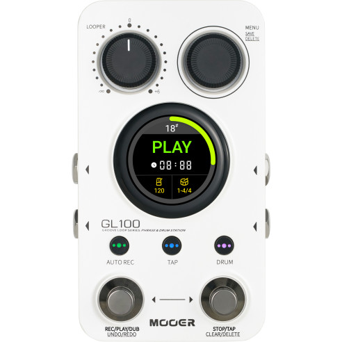 Pedal Looper MOOER GL100 para guitarristas