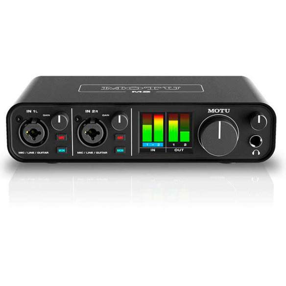 Interface Audio USB Motu M2 para Mac, Windows e iOs, 2 Canales ( 2 entradas y 2 salidas y una latencia ultrabaja. Interface Audio USB Motu M2 para Mac, Windows e iOs, 2 Canales ( 2 entradas y 2 salidas y una latencia ultrabaja.