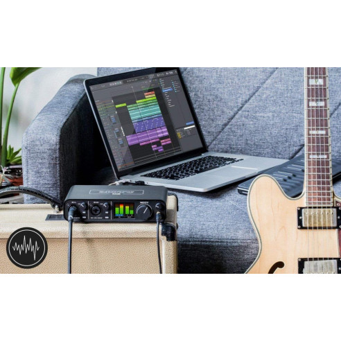 Interface Audio USB Motu M2 para Mac, Windows e iOs, 2 Canales ( 2 entradas y 2 salidas y una latencia ultrabaja.