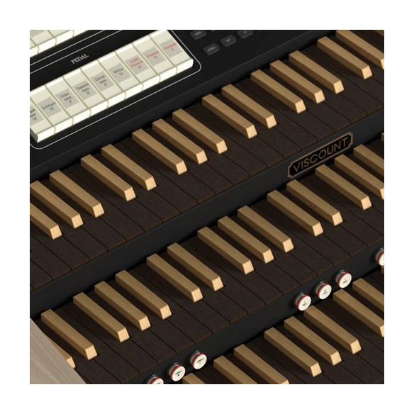 Organo liturgico VISCOUNT CANTORUM TRIO PLUS-W, Versión con teclado en color invertido.