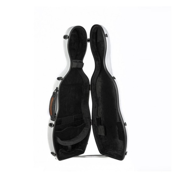 Estuche para violín 4/4 RAPSODY Rocket 3D Blanco con bolsa partituras