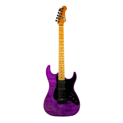 Guitarra Eléctrica JET JS600-TPP-HSS Transparent Purple, con configuración HSS.