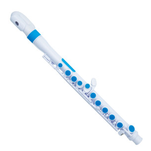 NUVO N-220JFBL JFLUTE Flauta Travesera Plástico Blanco y Azul 2