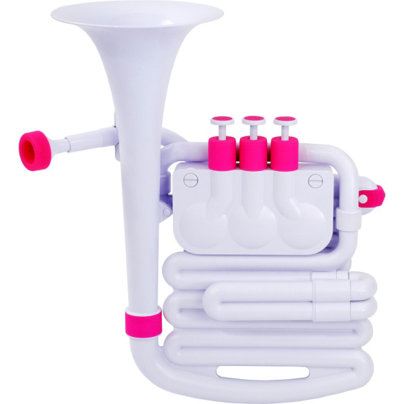 Nuvo N-610JHWPK JHORN Trompa Plástico Blanco y Rosa