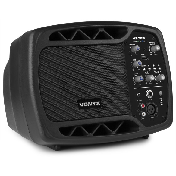 Vonyx V205B Personal Monitor autoamplificado,USB,MP3, Bluetooth, Altavoz 5", 80 W,