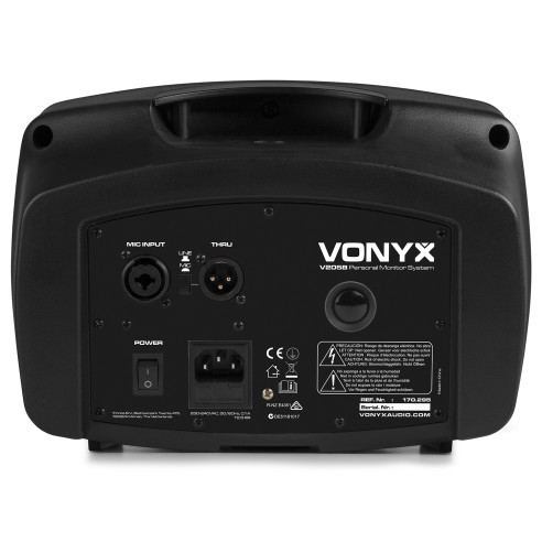 Vonyx V205B Personal Monitor autoamplificado,USB,MP3, Bluetooth, Altavoz 5", 80 W,