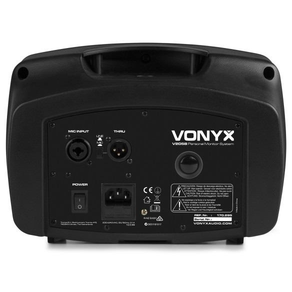 Vonyx V205B Personal Monitor autoamplificado,USB,MP3, Bluetooth, Altavoz 5", 80 W,