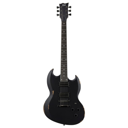 LTD VOLSUNG Distressed  Black Lars Fredericksen Guitarra Eléctrica