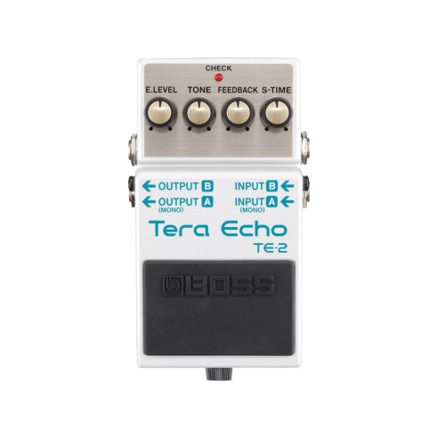 comprar Pedal Boss TE-2 Tera Echo para crear efectos de ambiente y eco ricos y espaciosos.