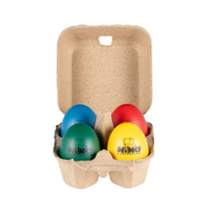 Nino Percussion NINOSET20 Pack 4 Huevos Shaker Colores (4UDS)