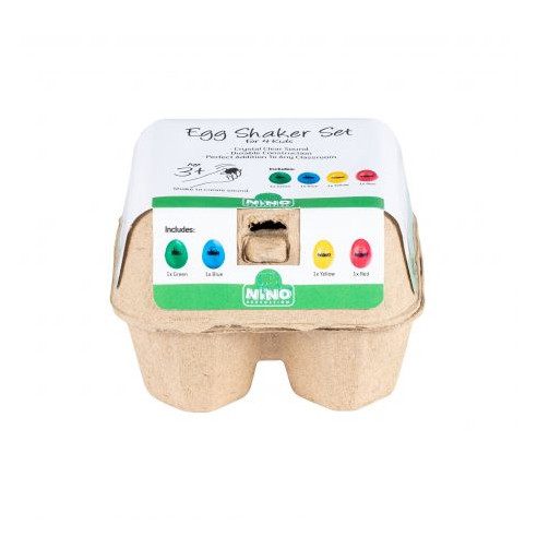 Nino Percussion NINOSET20 Pack 4 Huevos Shaker Colores (4UDS)