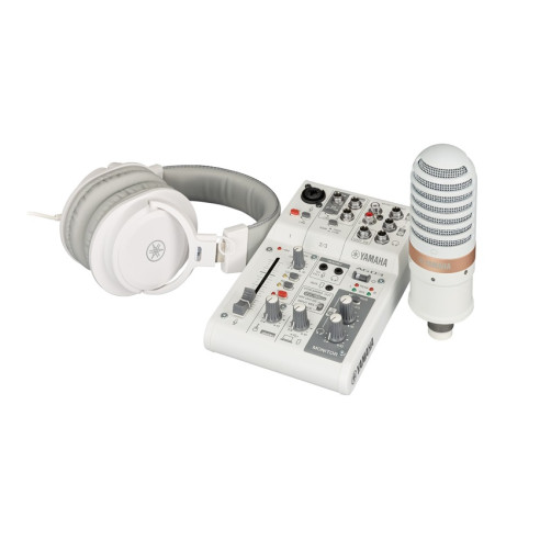 YAMAHA AG03MK2 WHITE LSPK Pack de grabación