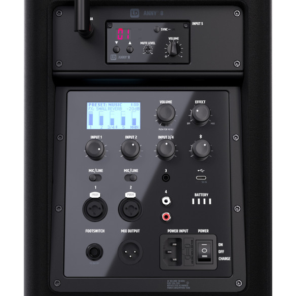 LD Systems ANNY 8 HHD B8 Altavoz de PA portátil a batería con Bluetooth LD Systems ANNY 8 HHD B8 Altavoz de PA portátil a batería con Bluetooth