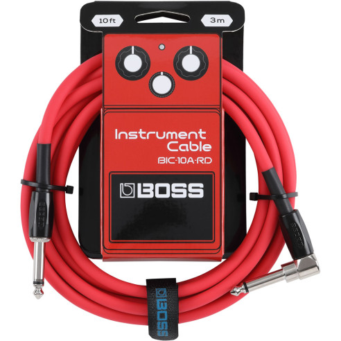 Boss BIC-10A-RD Cable Instrumento Acodado 3 Metros Rojo