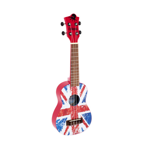 OCTOPUS UK-205UJR Ukelele Soprano Union Jack Rojo