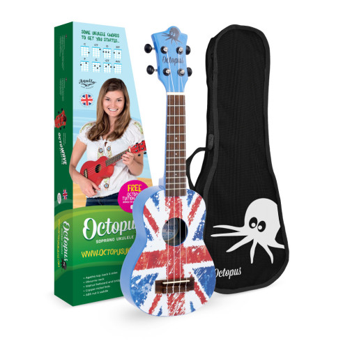 OCTOPUS UK-205UJB Ukelele Soprano Union Jack Azul