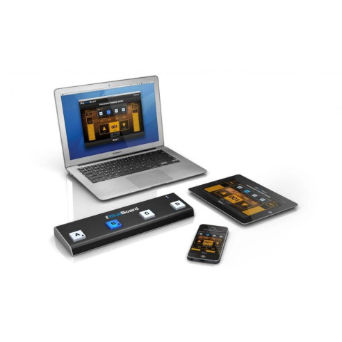 Pedalera Bluetooth MIDI para iPhone, iPod touch, iPad y Mac IK Multimedia iRig Blue Board.