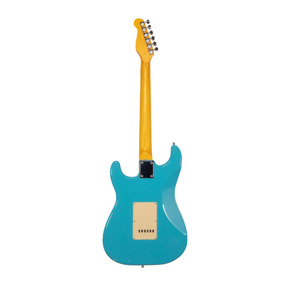 Guitarra Eléctrica tipo Strato con cuerpo macizo Oqan QGE-RST4 Blue RIFF Series. Acabado en Azul.