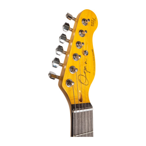 Guitarra Eléctrica tipo Strato con cuerpo macizo Oqan QGE-RST4 Blue RIFF Series. Acabado en Azul.