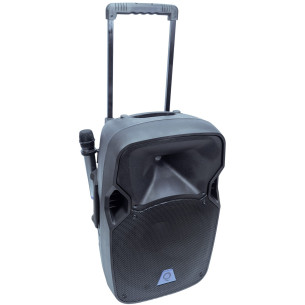 Comprar Altavoz con batería recargable OQAN QLS-12S TRAVEL, con 2 micrófonos inalámbricos UHF y 300w de potencia. 2