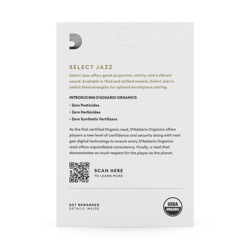 comprar Caja 10 Cañas D'Addario Saxo Soprano Organic Select Jazz Limadas 3 dura.