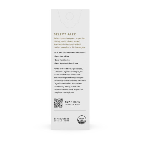 comprar Caja 5 Cañas D'Addario Saxo Tenor Organic Select Jazz Limadas 4 Media.