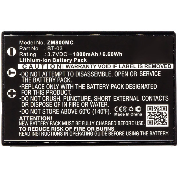 Zoom BT-03 Batería Recargable para Q8