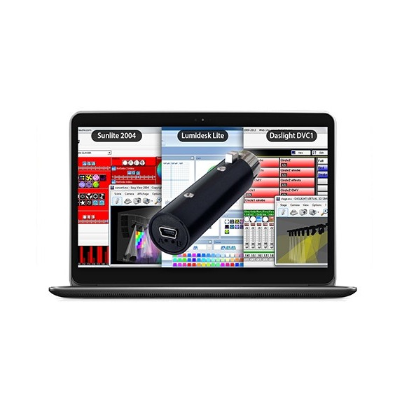 BeamZ SUSHI-DS Interface DMX. con software 128 canales expandible