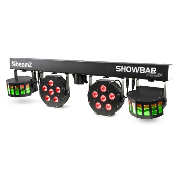 BeamZ SB02 ShowBar Equipo Luces con batería 2x Derby y 2x PAR