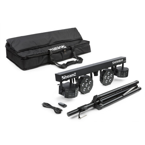 BeamZ SB02 ShowBar Equipo Luces con batería 2x Derby y 2x PAR