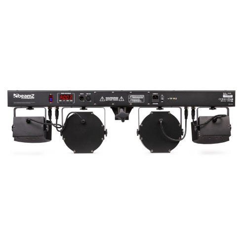 BeamZ SB02 ShowBar Equipo Luces con batería 2x Derby y 2x PAR