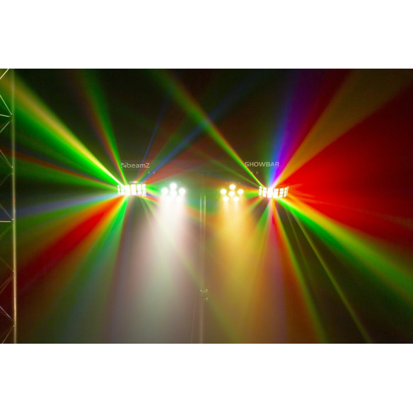 BeamZ SB02 ShowBar Equipo Luces con batería 2x Derby y 2x PAR