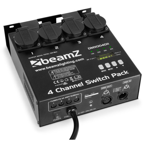 BeamZ DMX512 Panel de interruptores 4 canales DMX