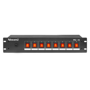 BeamZ PS08S Panel de Interruptores 8 Canales con conectores schuko