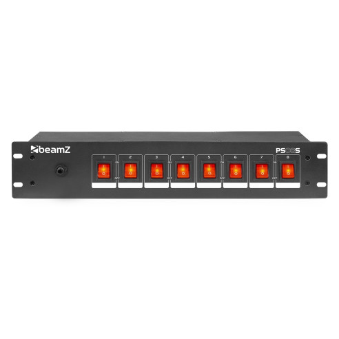 BeamZ PS08S Panel de Interruptores 8 Canales con conectores schuko