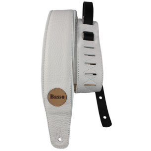 Basso VTSL60 CORREA GUITARRA/BAJO Cuero Blanco