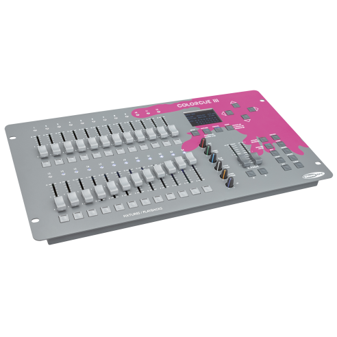 SHOWTEC ColorCue 3 LED Controlador LED DMX inteligente de 24 Faders ,144 canales DMX,Hasta 6 colores RGBWA-UV