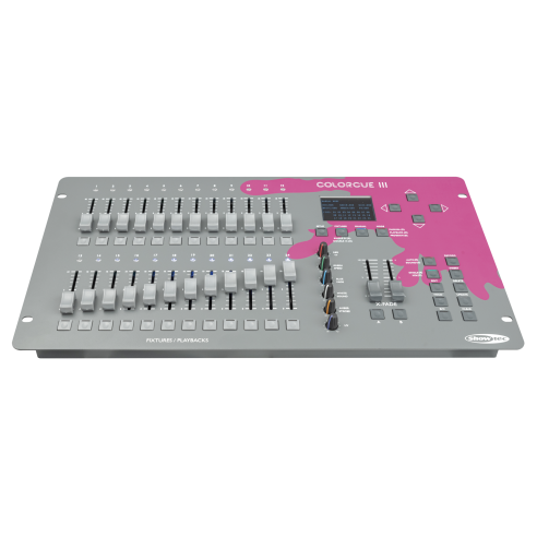 SHOWTEC ColorCue 3 LED Controlador LED DMX inteligente de 24 Faders ,144 canales DMX,Hasta 6 colores RGBWA-UV