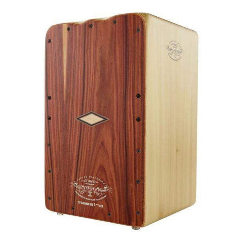 Cajón Flamenco Pepote Maestro con 10 bordones con afinación independiente.