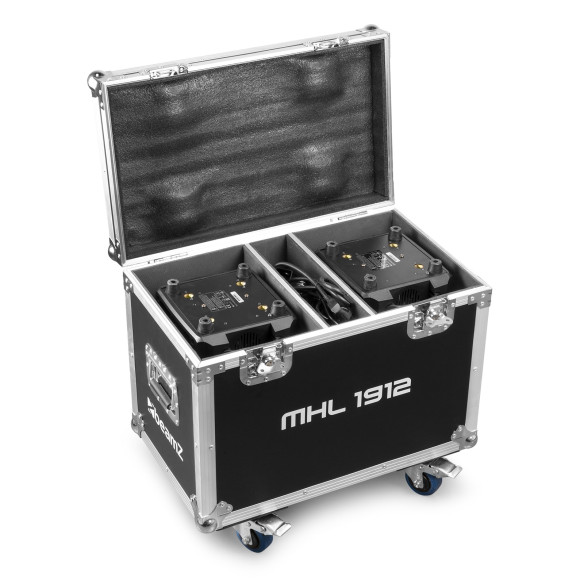 BeamZ MHL1912 LED WASH Cabeza Móvil con Zoom 2Pcs en Flightcase