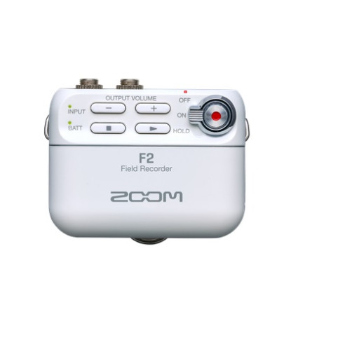 Zoom F2/W Grabador de campo  Micrófono lavalier Blanco