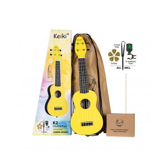 Ortega KEIKI K2-LGR Pack Ukelele Soprano