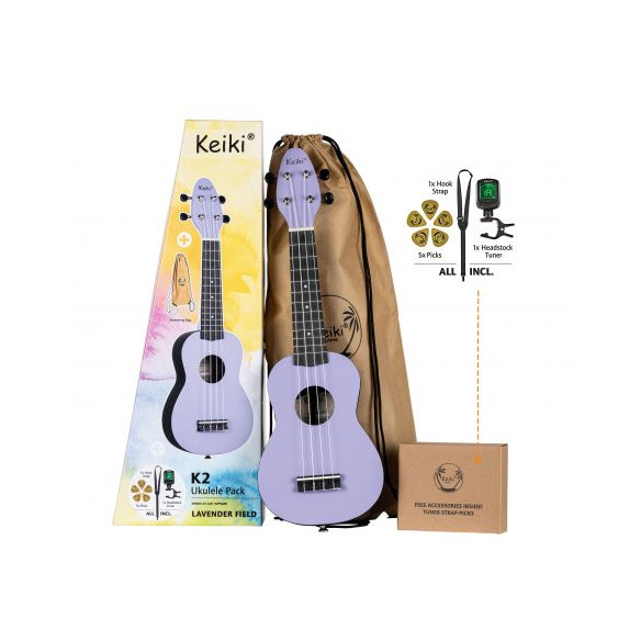 Ortega KEIKI K2-LAF Pack Ukelele Soprano