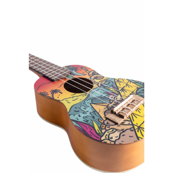Bamboo B1E-HC Ukelele Soprano Hot Caribe