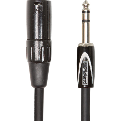 Cable de interconexión Roland RCC-5-TRXM de XLR Macho a Jack estereo Serie Black 1,5 metros de longitud