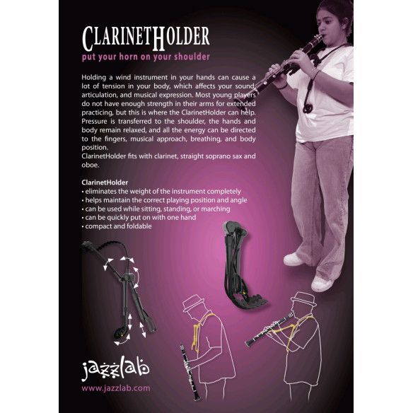 Jazzlab CLARINETHOLDER M Soporte Clarinete, Saxo Soprano recto y Oboe